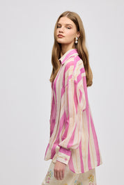 STRIPPED PINK SHIRT