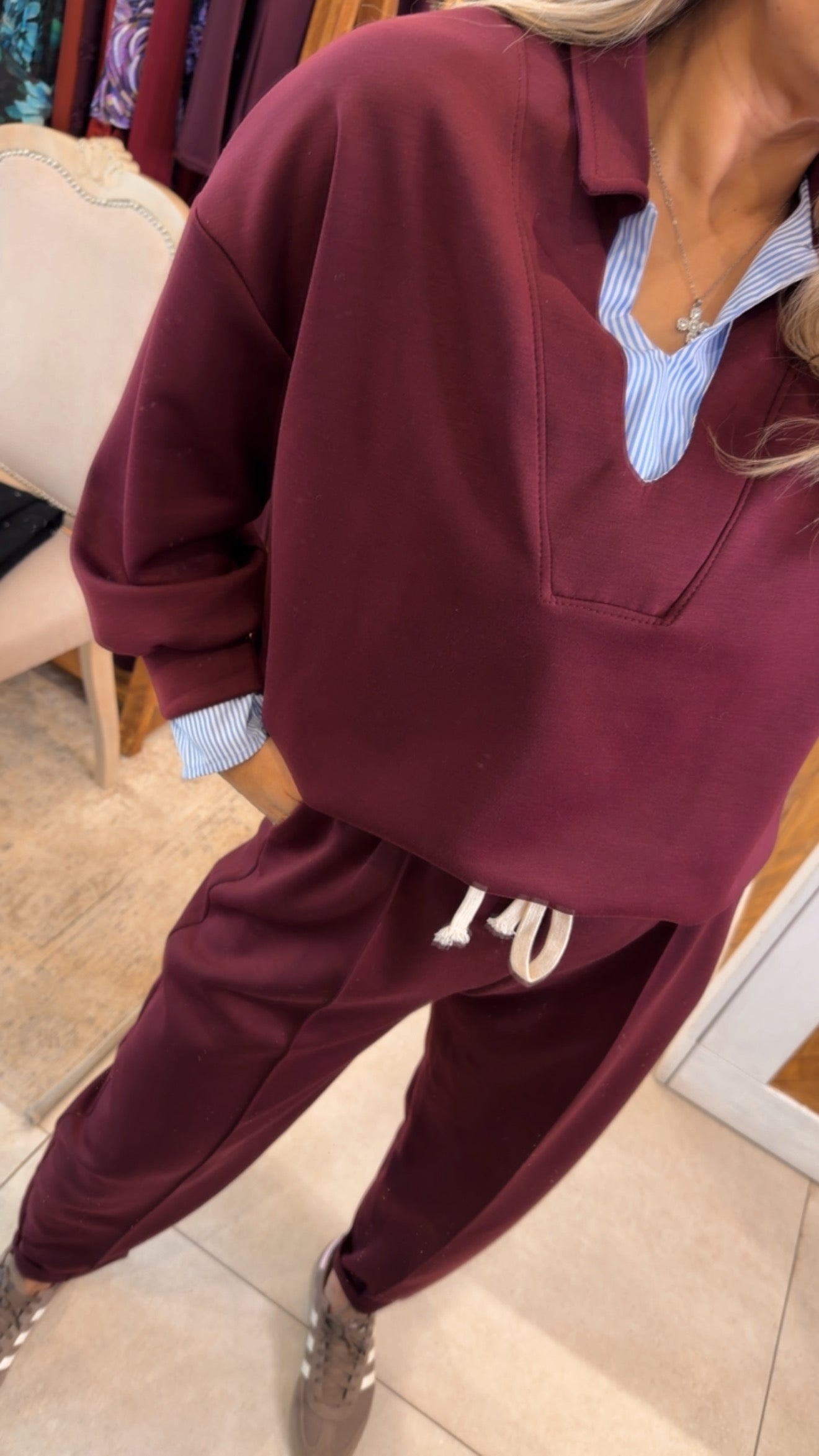COMFORT POLO BURGUNDY SET