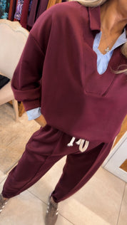 COMFORT POLO BURGUNDY SET