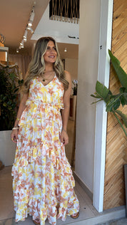 LITMUS GOLDEN FLORAL DRESS
