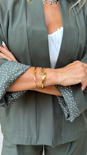 POLKA DETAIL OLIVE SET