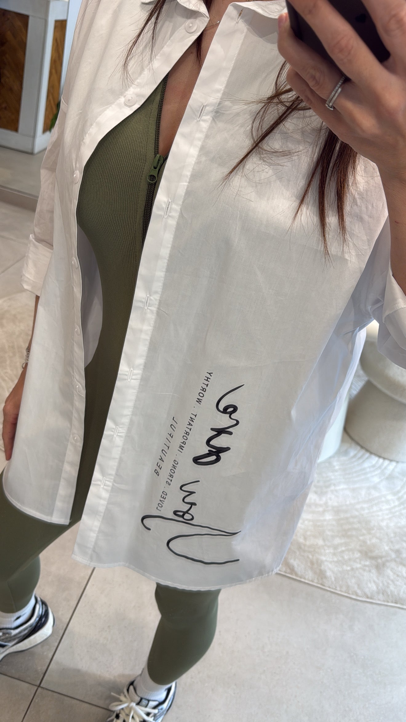WHITE POPLIN OVERSIZED SIZE