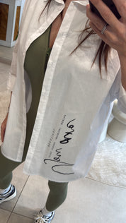WHITE POPLIN OVERSIZED SIZE