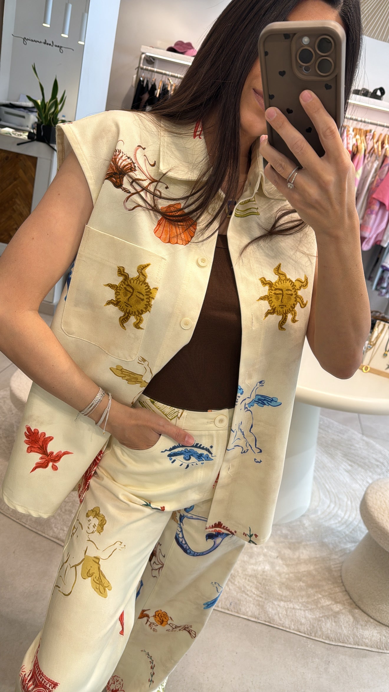 AEGEAN MUSE PRINTED JEANS