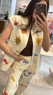 AEGEAN MUSE PRINTED JEANS