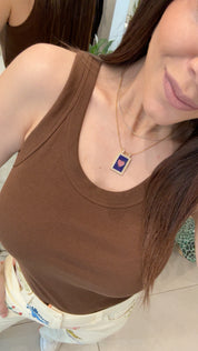 SOFT RIB EVERYDAY TANK-CHOCOLATE