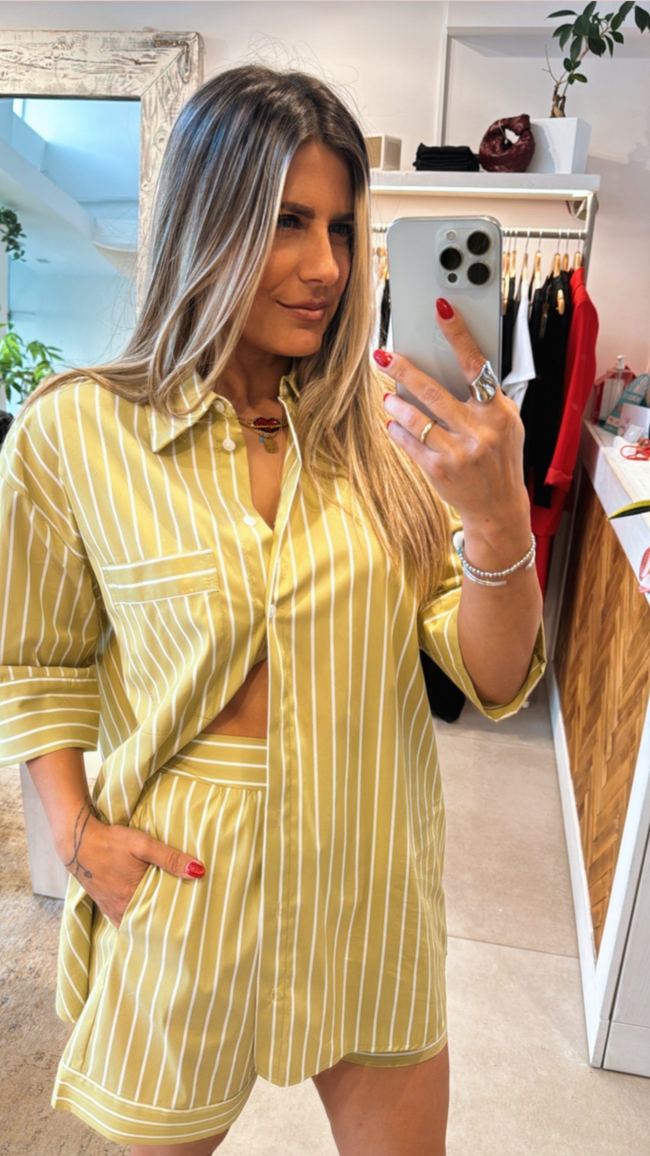 NIDA LIME STRIPPED SET