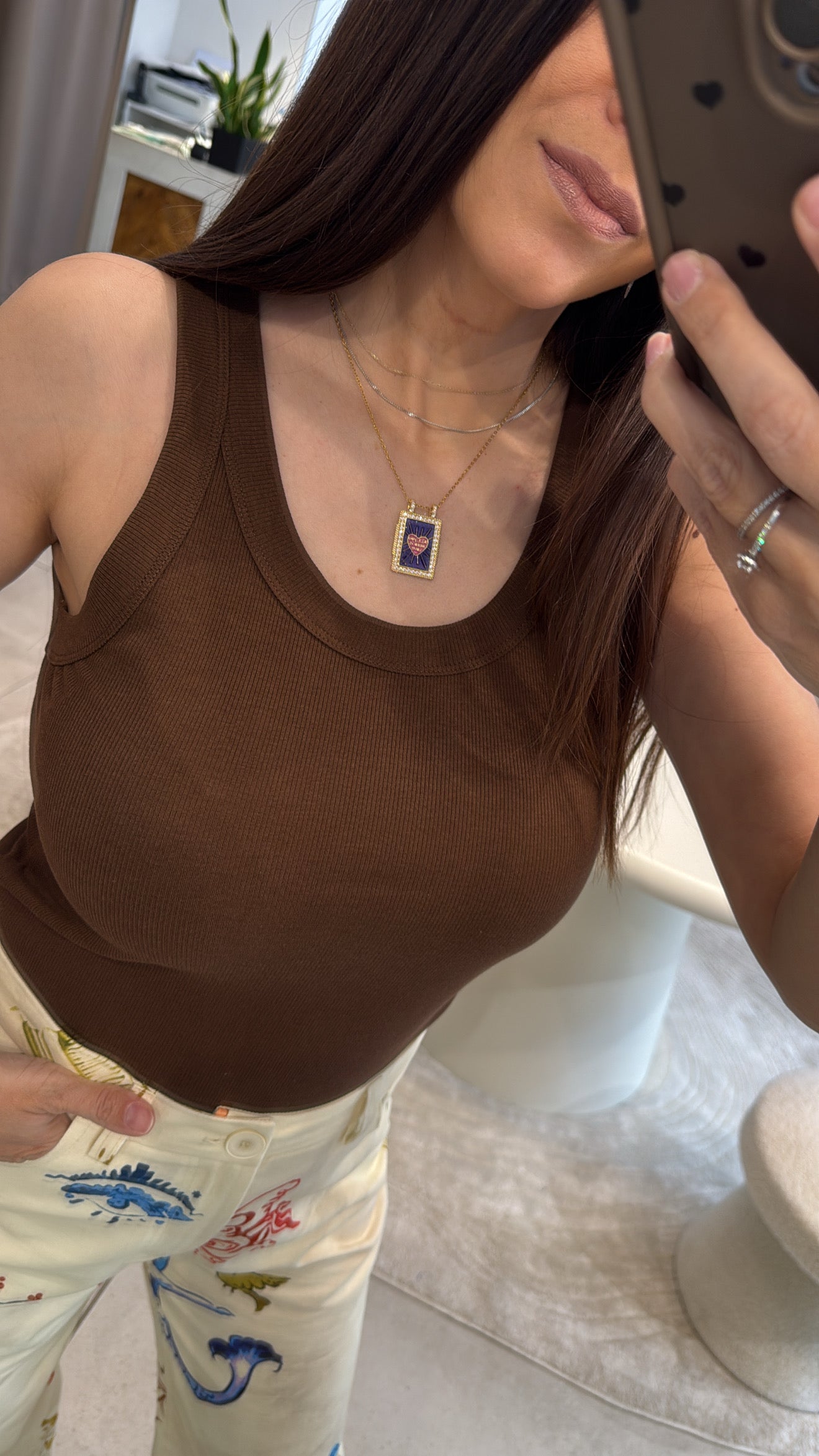 SOFT RIB EVERYDAY TANK-CHOCOLATE