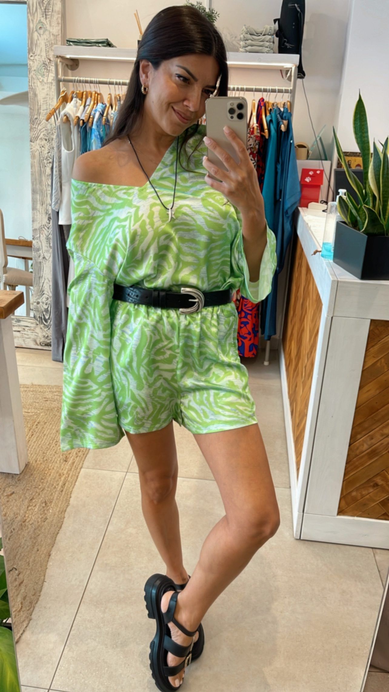 JUSTINA LIME GREEN SET