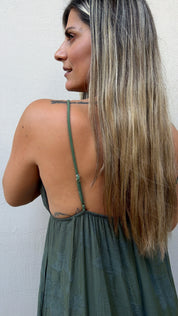 AURA FLORAL OLIVE JUMPSUIT