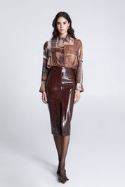 COCOA CROCO MIDI SKIRT 