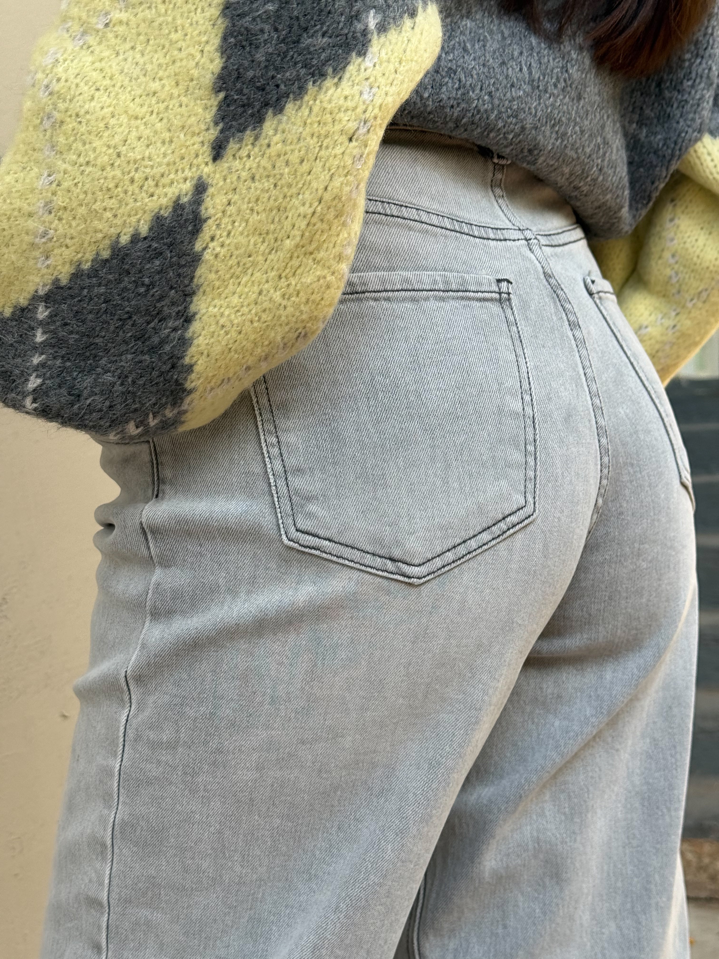 SOFT GREY FLEX DENIM