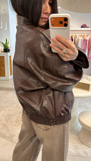 SOFT EDGE BROWN ECO LEATHER JACKET
