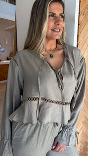 OLIVE COTTON BOHEME SET