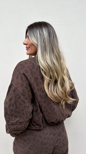 JADE LEOPARD CHOCO JEAN SET