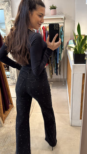 STUDDED SKY STRAIGHT LEG JEANS