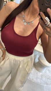 PURE TOUCH BASIC BURGUNDY TOP