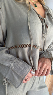 OLIVE COTTON BOHEME SET