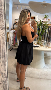 BLACK CORSET SKORT DRESS