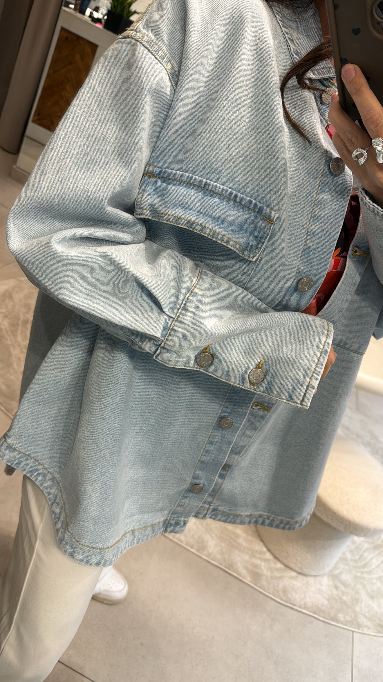 OVERSIZED SOFT BLUE DENIM JACKET