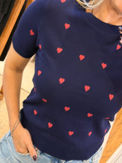 SWEETHEART BLUE KNIT TOP