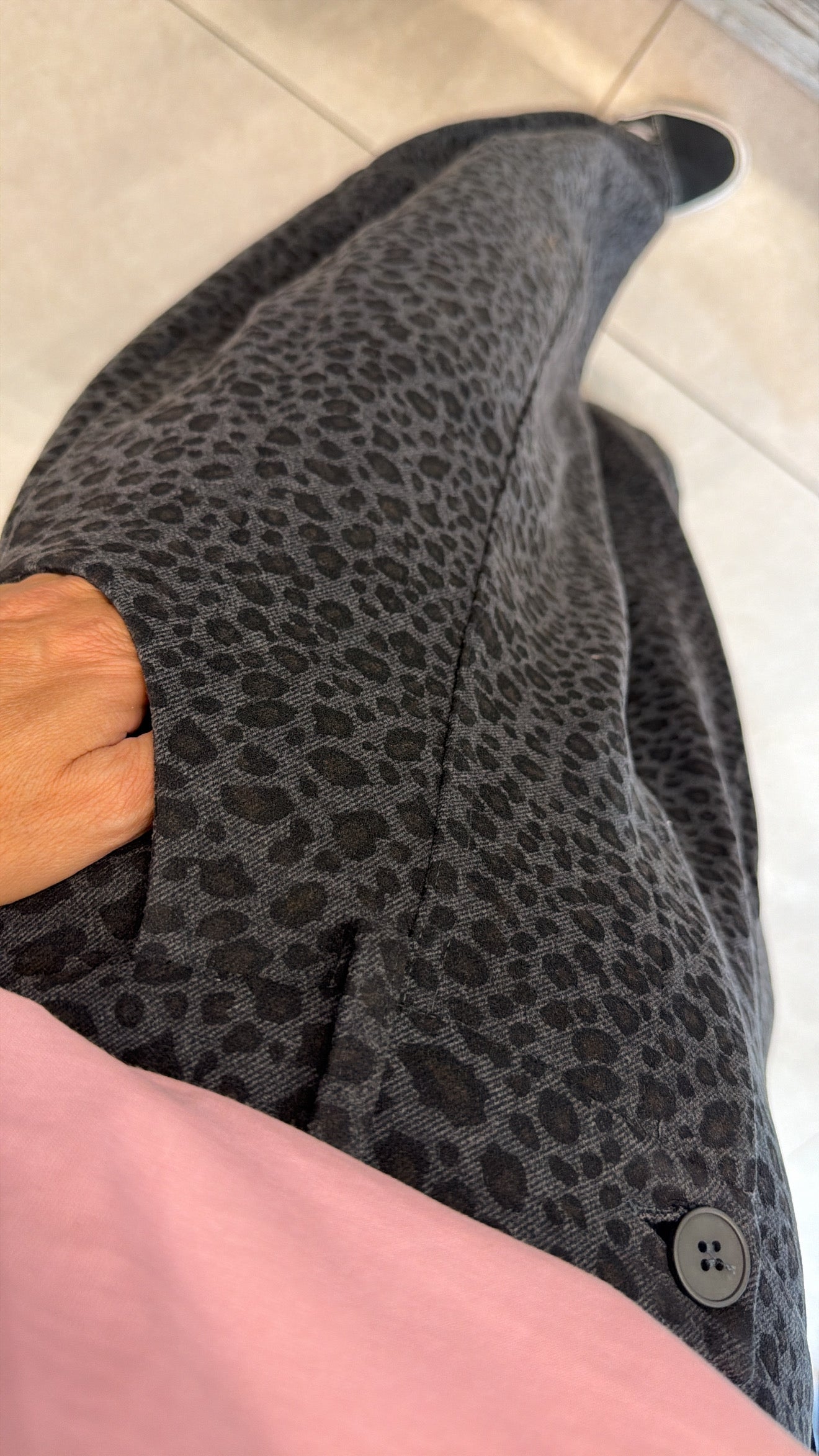 GREY LEOPARD PANTS