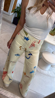 AEGEAN MUSE PRINTED JEANS