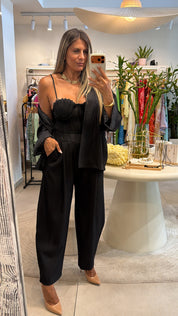 POLKA DETAIL BLACK SET