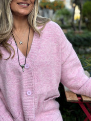 COZY OVERSIZED PINK CARDIGAN