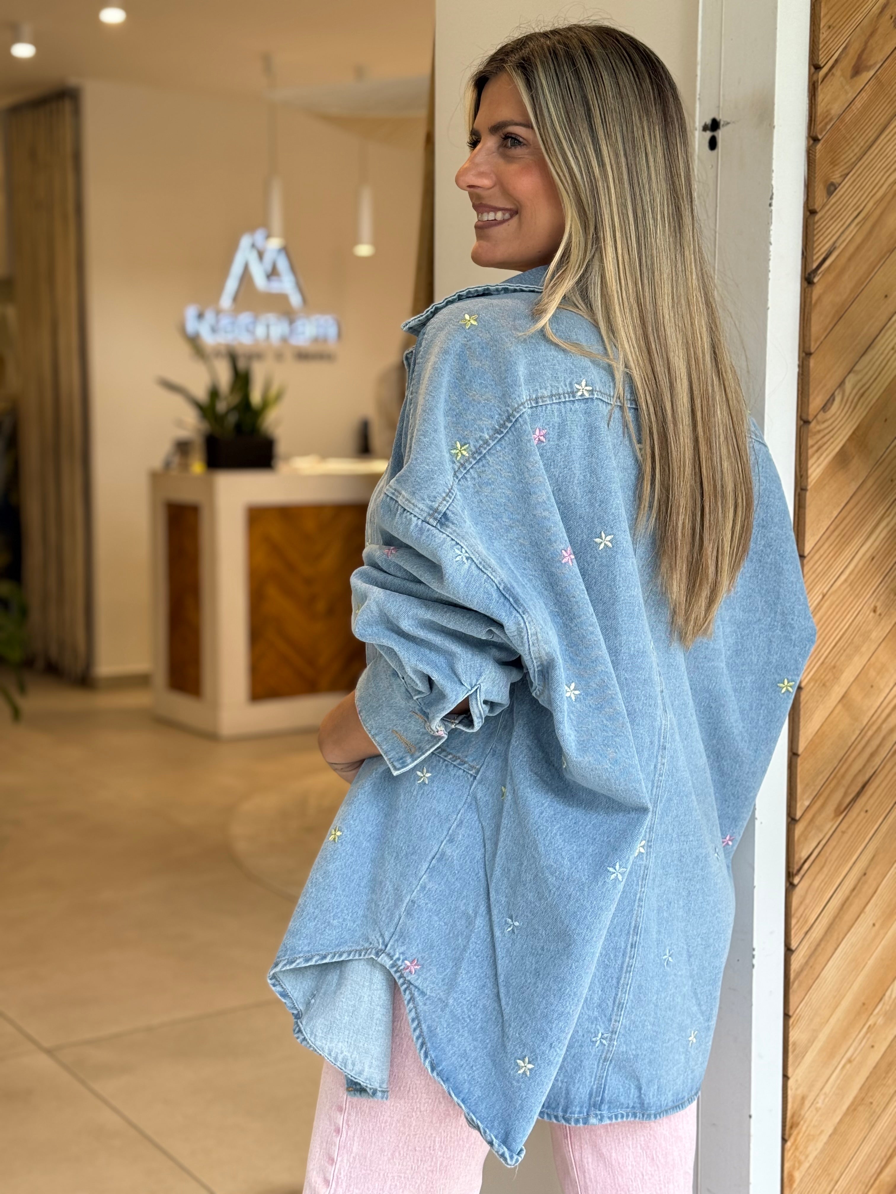 FLOWERS DENIM JACKET