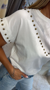 ROCK STUDS WHITE T-SHIRT