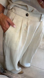 GRACE UTILITY BEIGE JUMPSUIT
