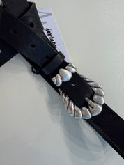 WEST COAST BLACK LEATHER BELT