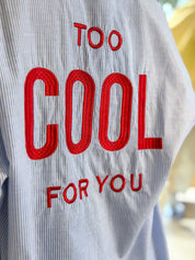 TOO COOL OVERSIZED STRIPE SHIRT