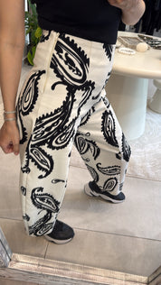 PAISLEY BALLOON HIGH WAIST JEANS