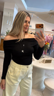 BLACK MULTI-WAY TOP