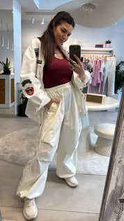 AERO PARACHUTE PANTS- CREAM
