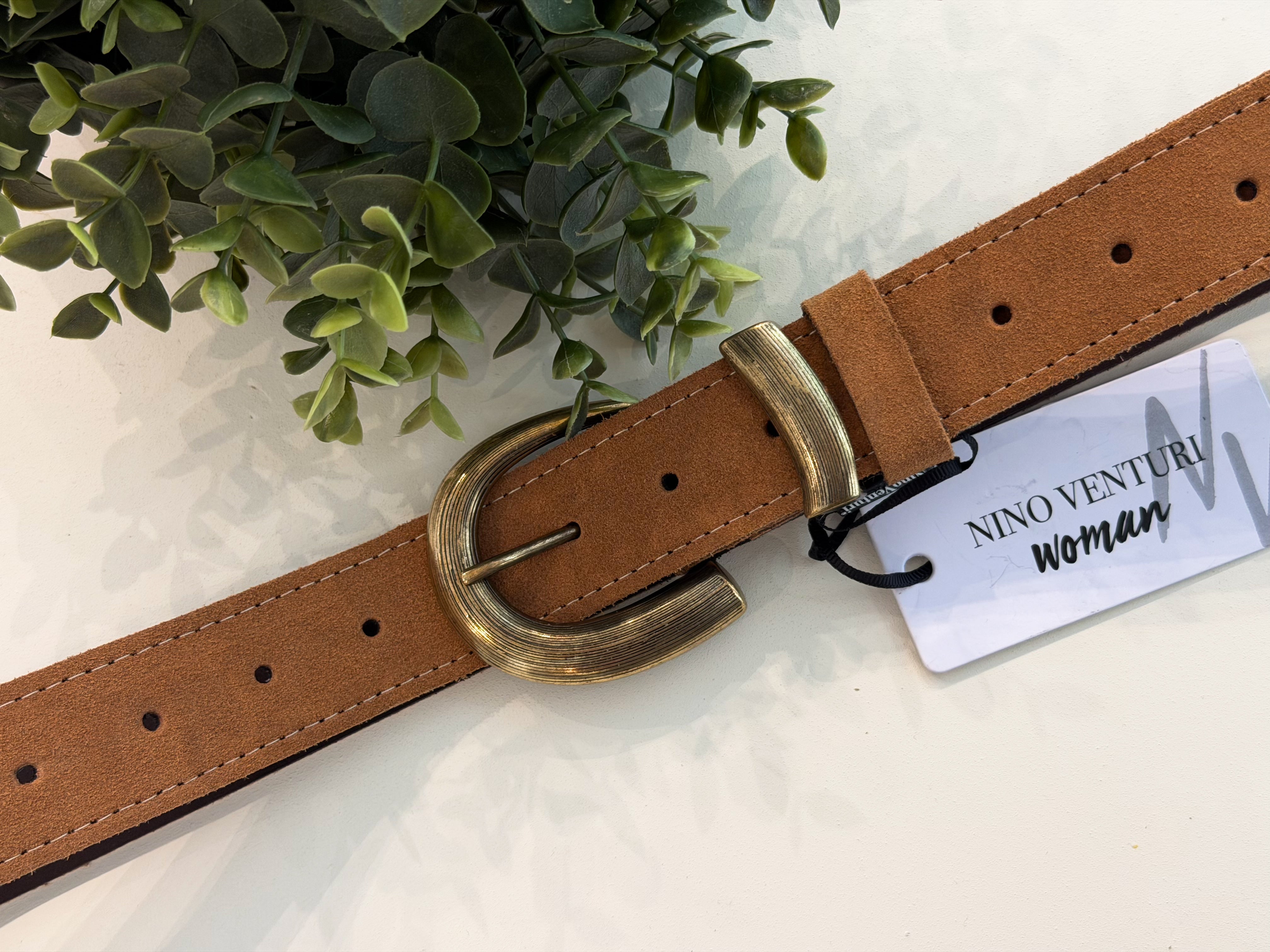TAN SUEDE LEATHER BELT