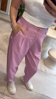 PINK PINSTRIPE PANTS
