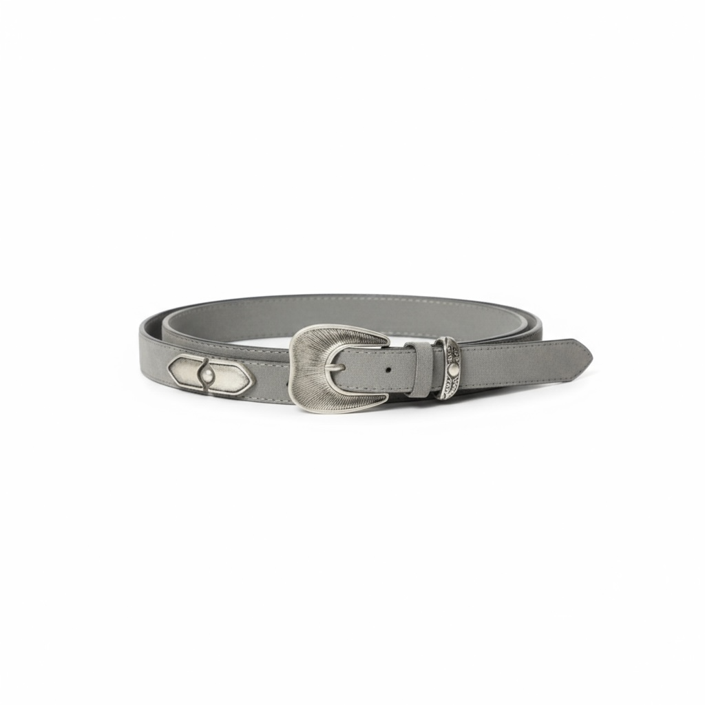 VINTAGE WESTERN SUEDE BELT GREY