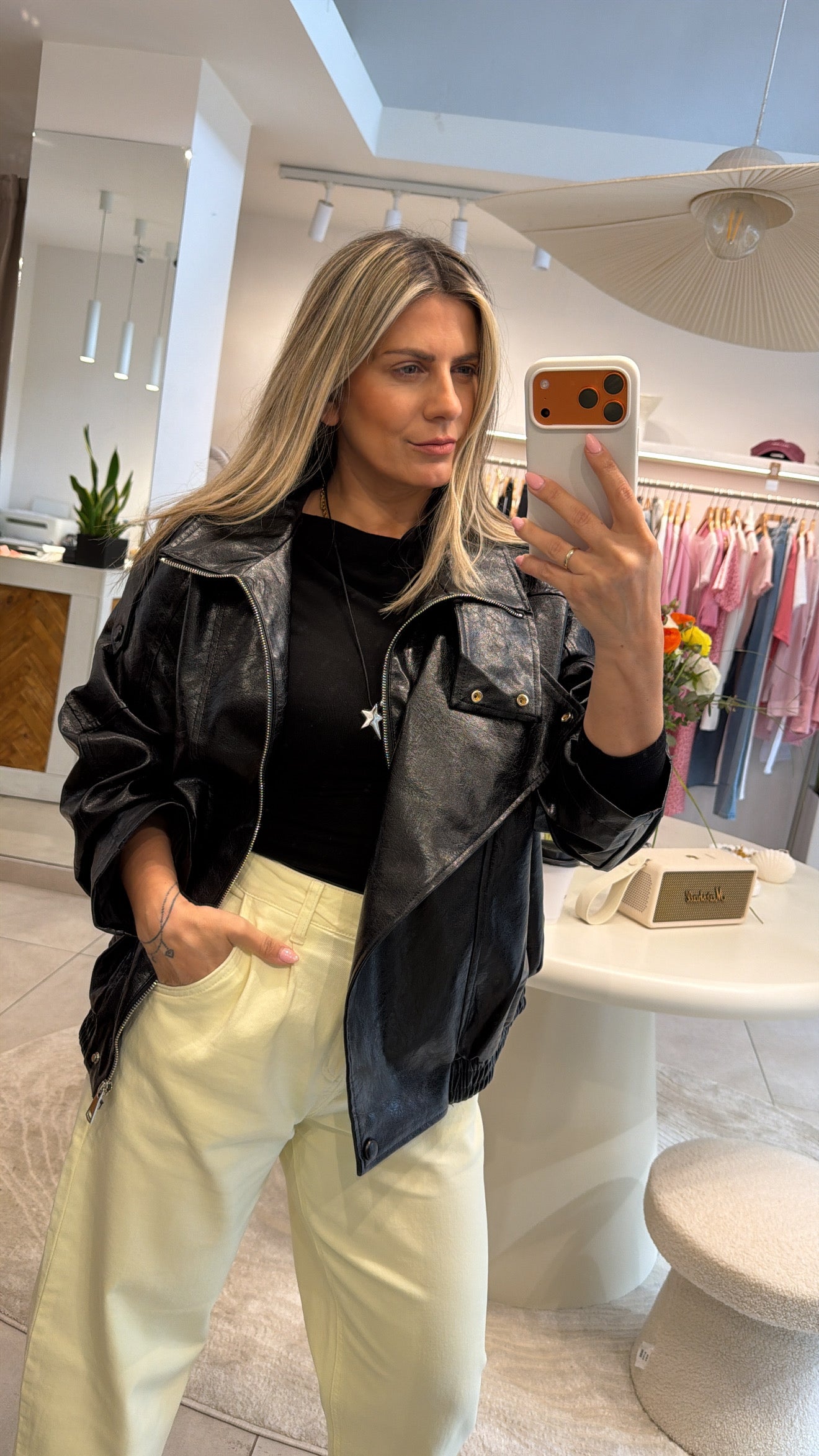 SOFT EDGE BLACK ECO LEATHER JACKET