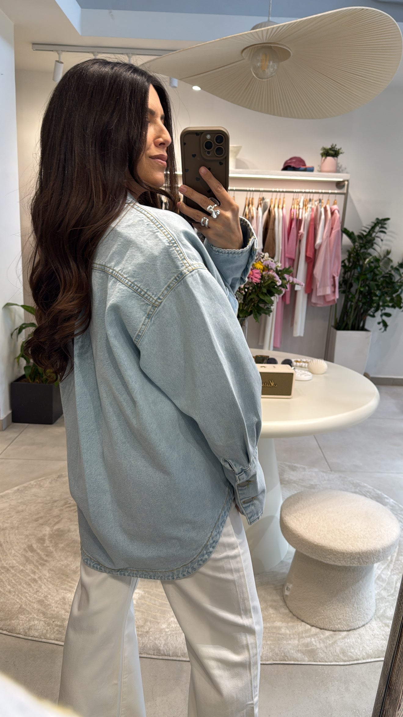 OVERSIZED SOFT BLUE DENIM JACKET