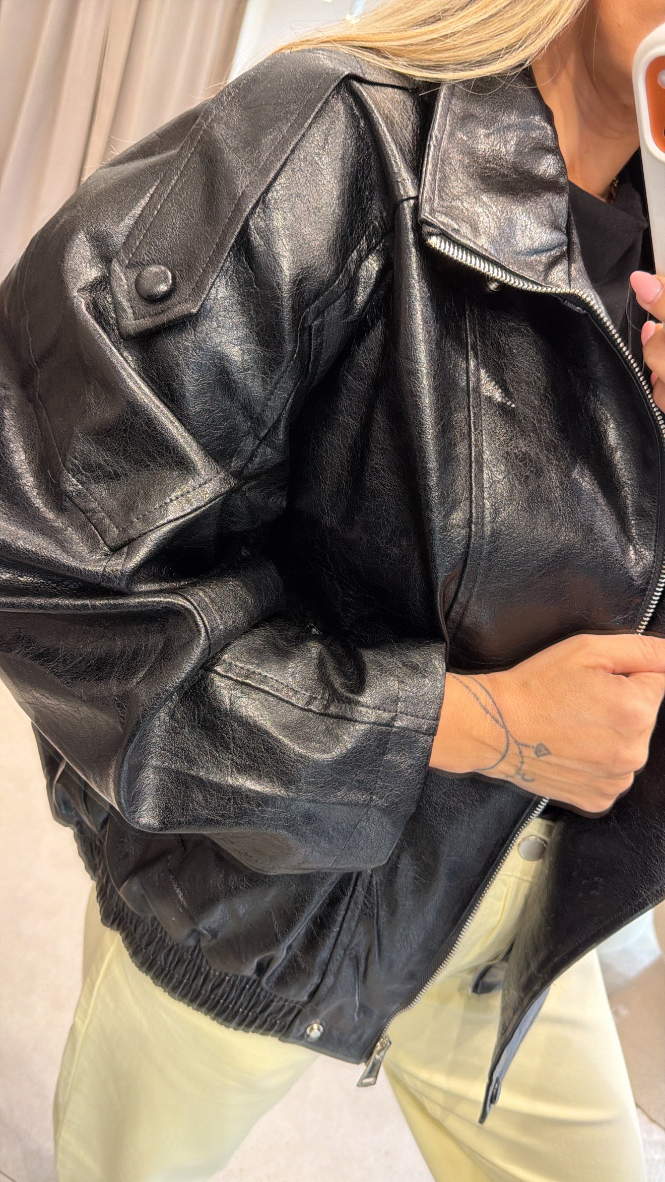 SOFT EDGE BLACK ECO LEATHER JACKET