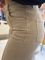 SAND SEAM WIDE-LEG JEANS