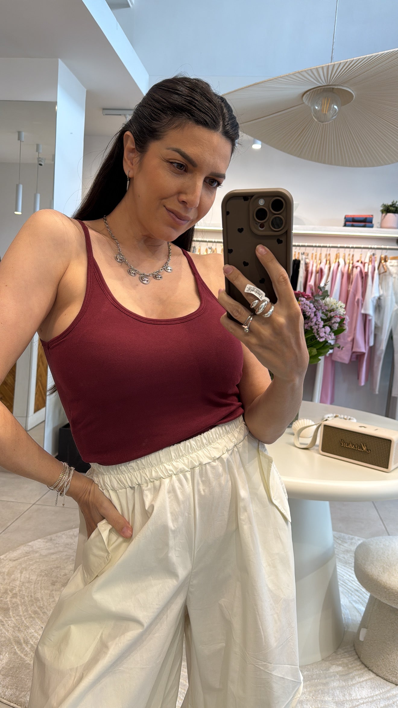 PURE TOUCH BASIC BURGUNDY TOP