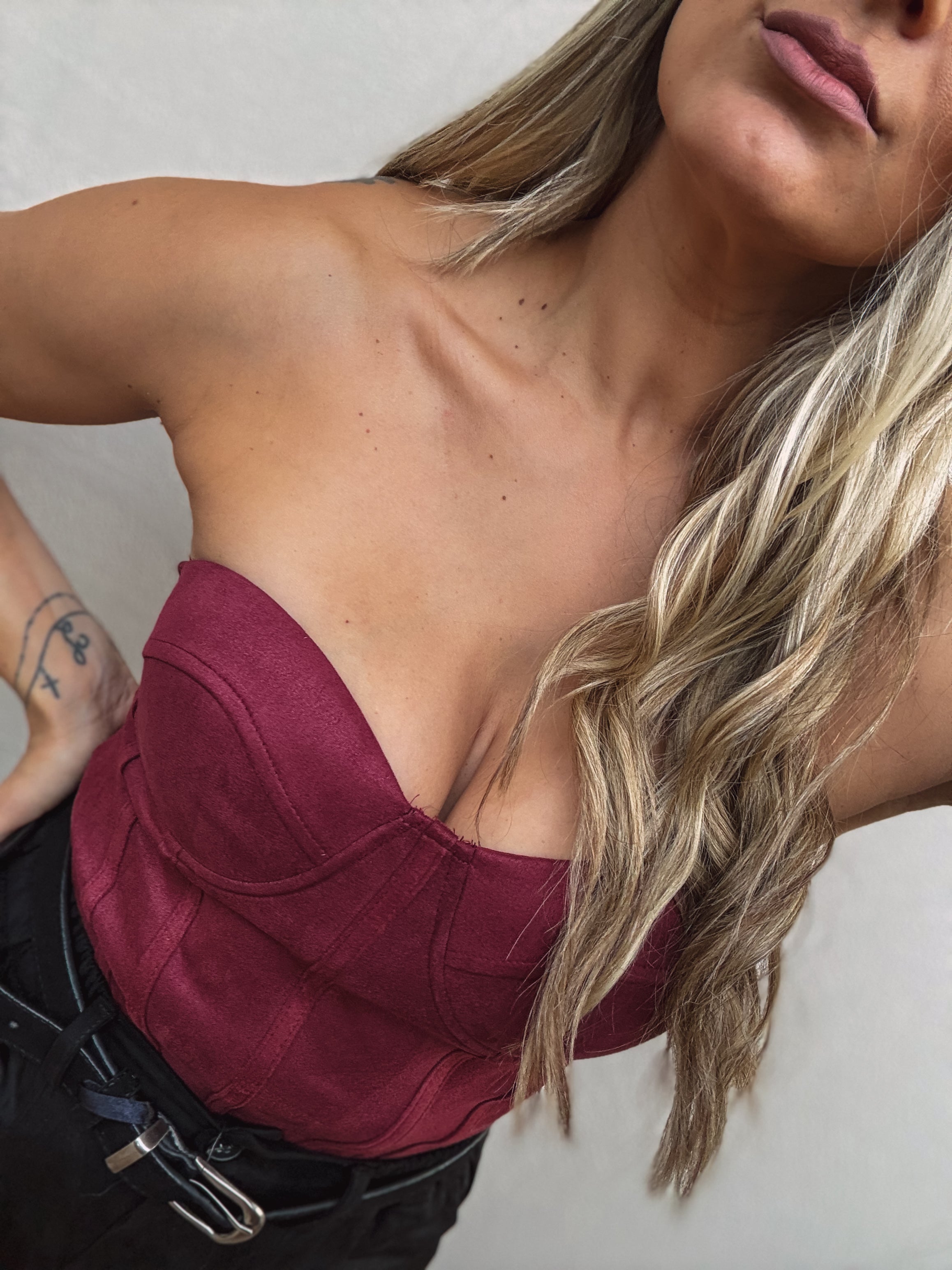 DAHLIA BURGUNDY CORSET