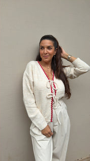 LACE HEART CARDIGAN