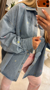 FLOWERS DENIM JACKET