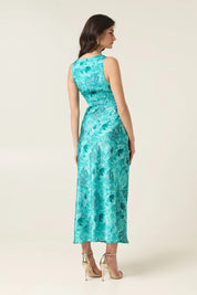 SERAFINA MIDI SATIN DRESS