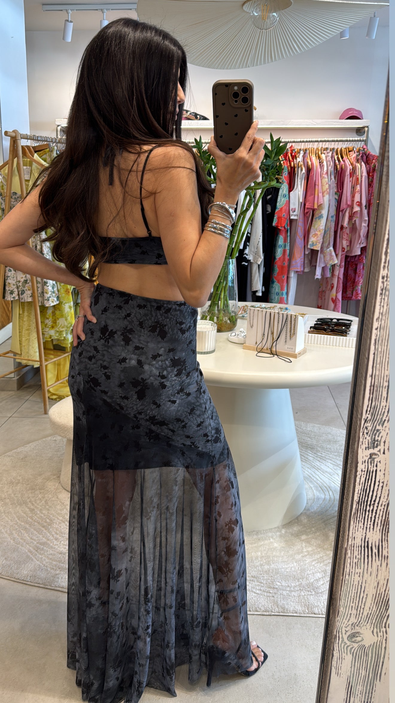 ELDER FLOWER GRAY DRESS